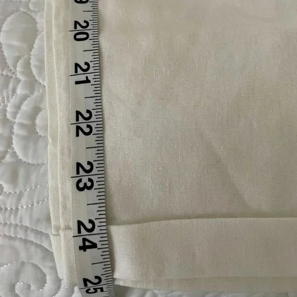 NWT J. Crew Factory White Linen Blend Drawstring Pants Sz 8 - Picture 13 of 16